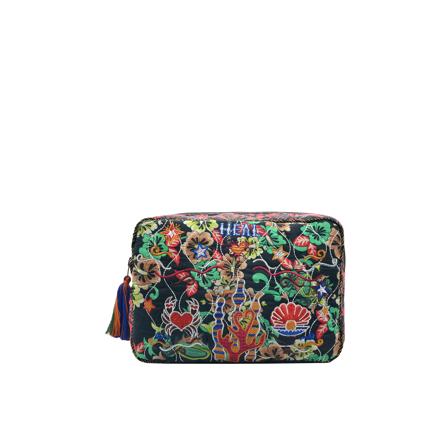 AURA BIG POUCH - TERRACOTA & BLACK