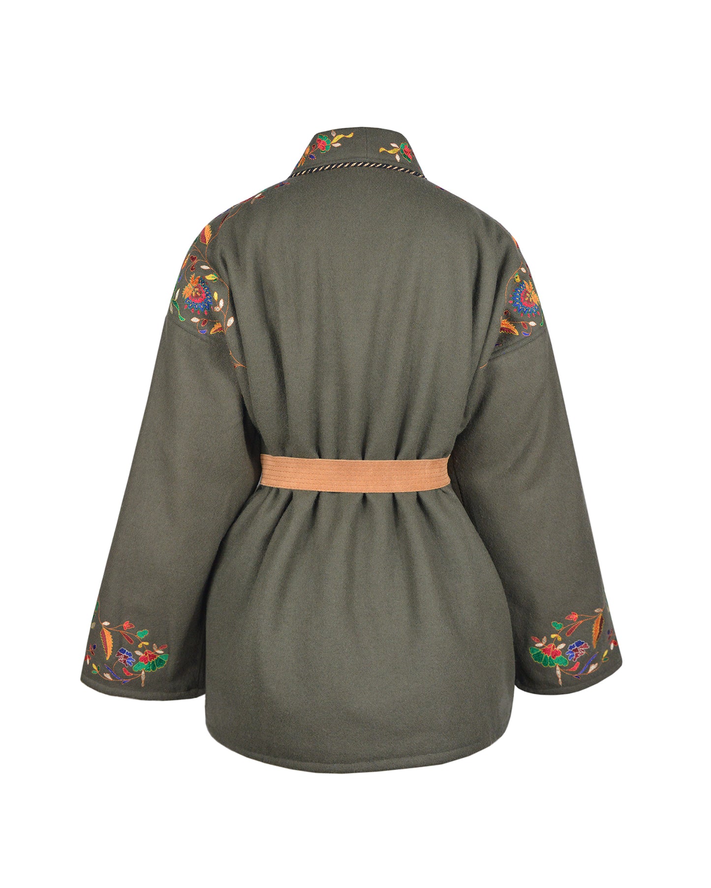 PEACOCK KIMONO - KHAKI