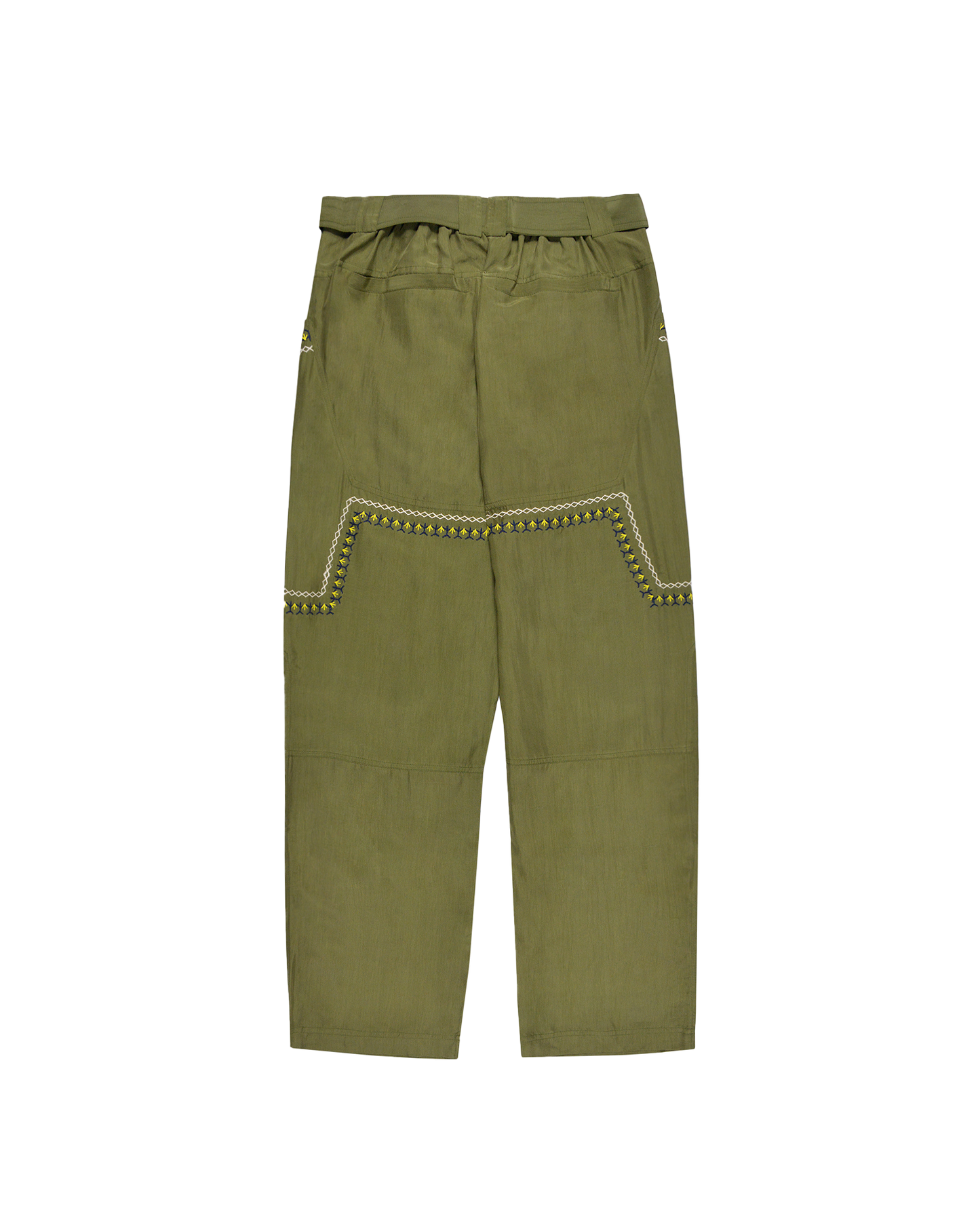BHUTAN SILK KHAKI PANTS