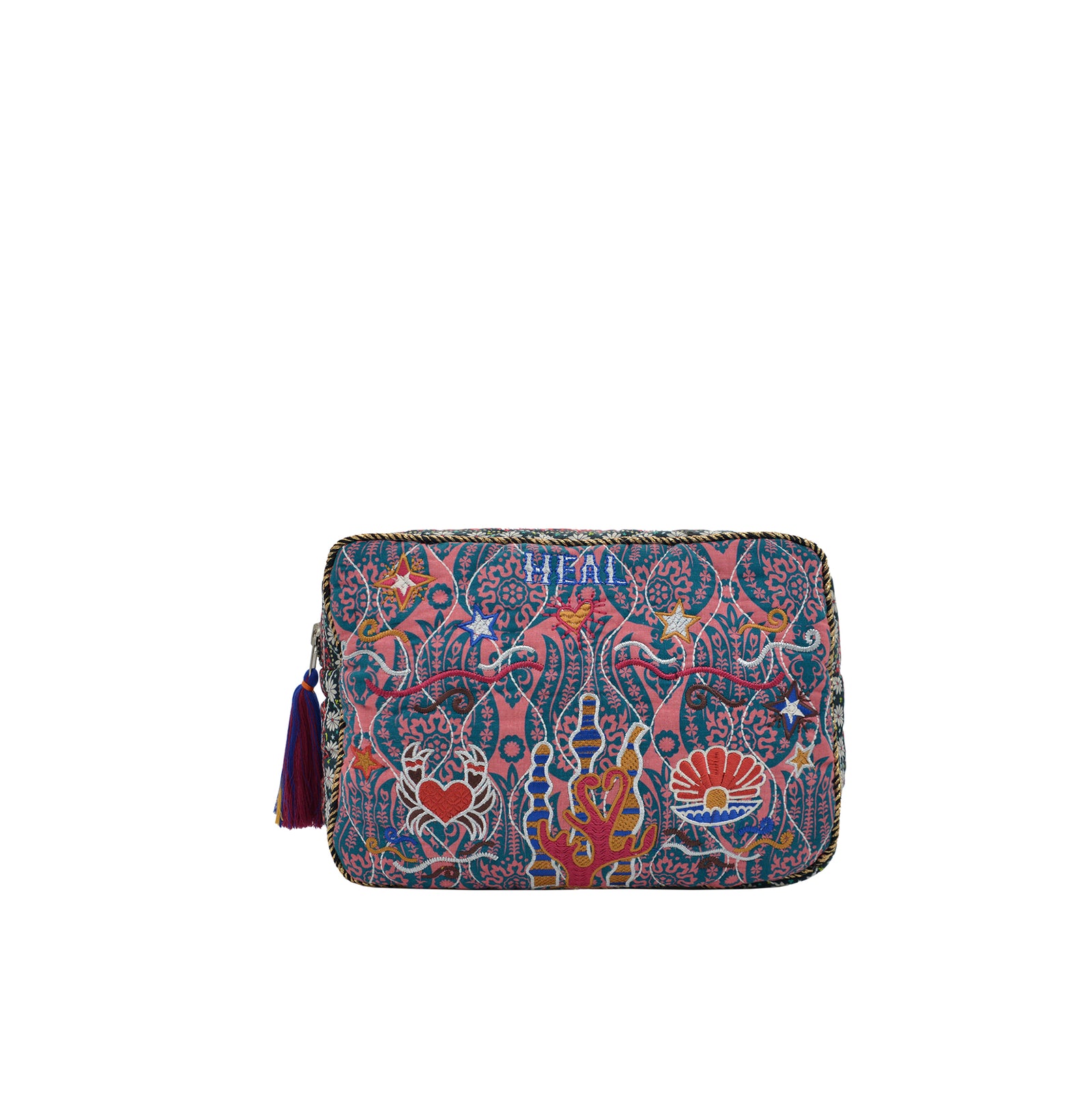 AURA BIG POUCH - PINK / NAVY