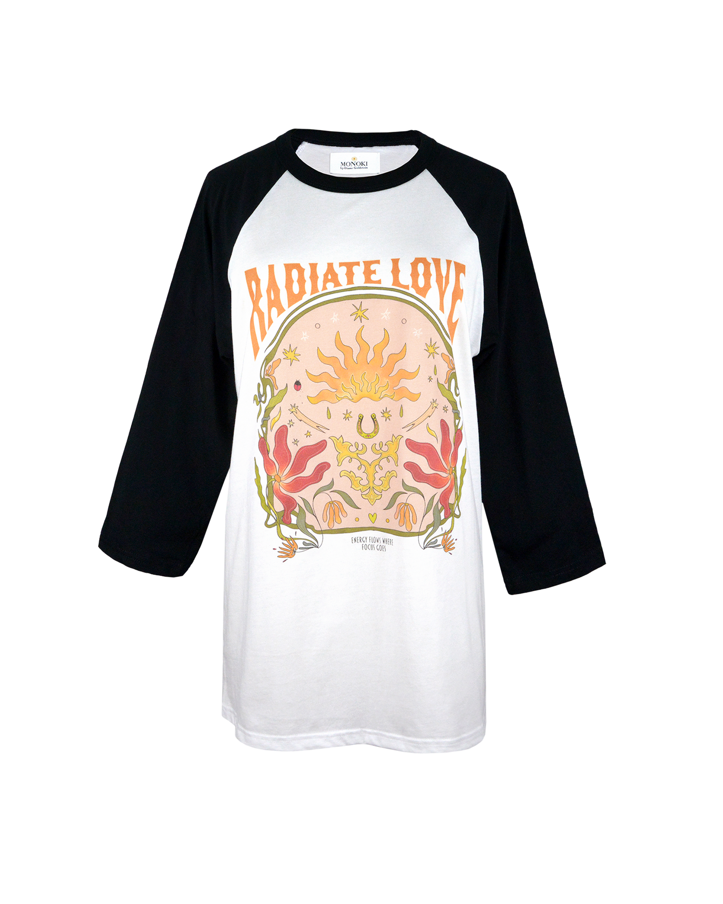 BASEBALL TEE RADIATE LOVE - BLACK