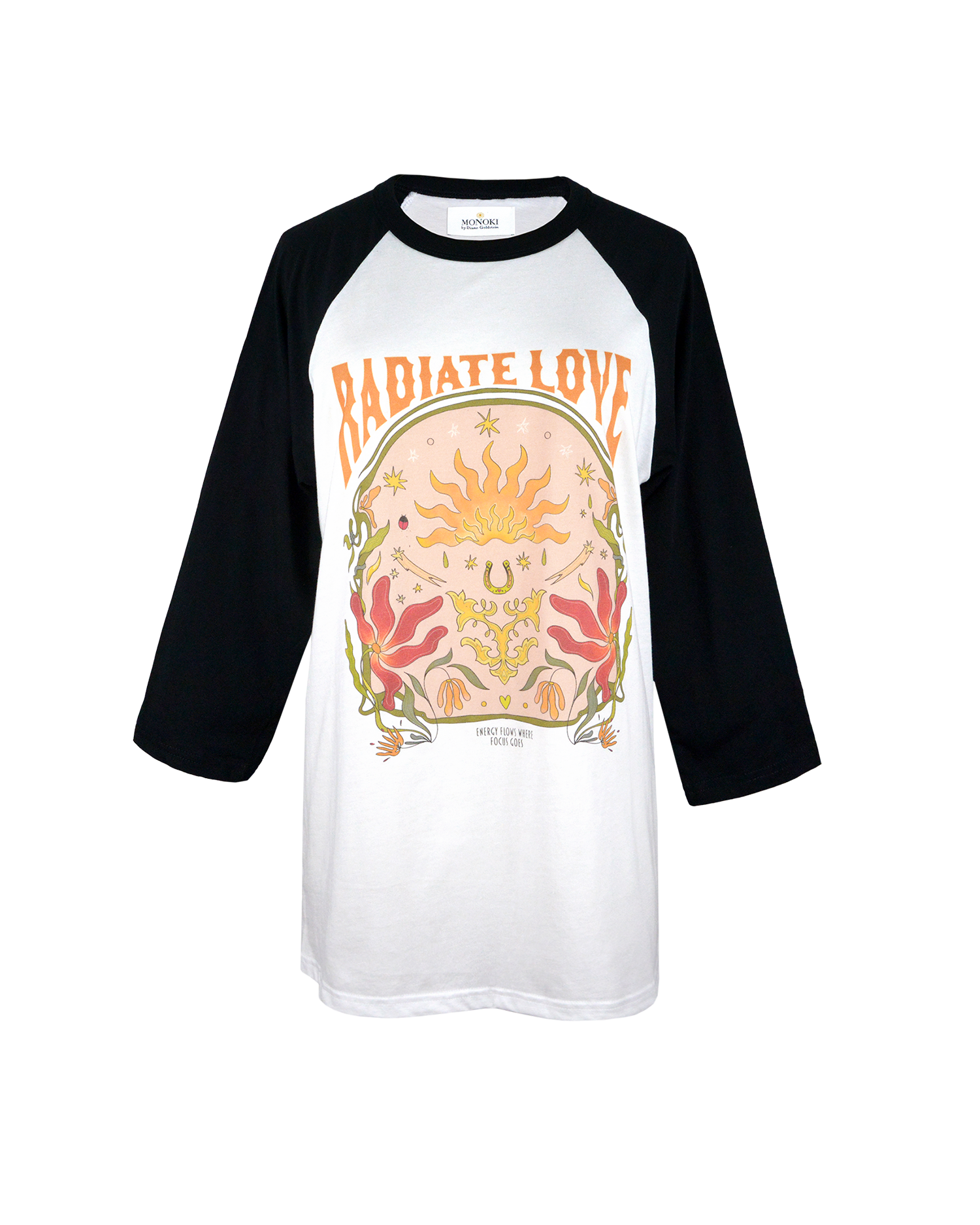 BASEBALL TEE RADIATE LOVE - BLACK