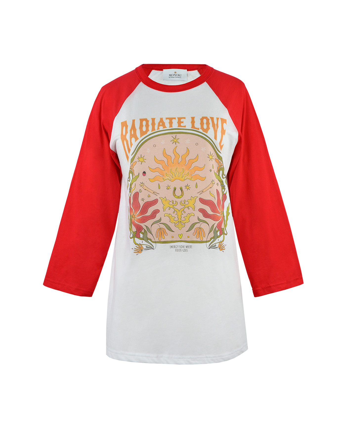 BASEBALL TEE RADIATE LOVE - RED