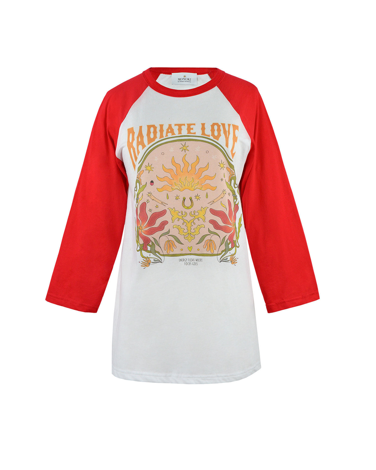 BASEBALL TEE RADIATE LOVE - RED