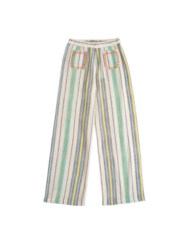 ZUMBA PANTS - ECRU / LIGHT BLUE