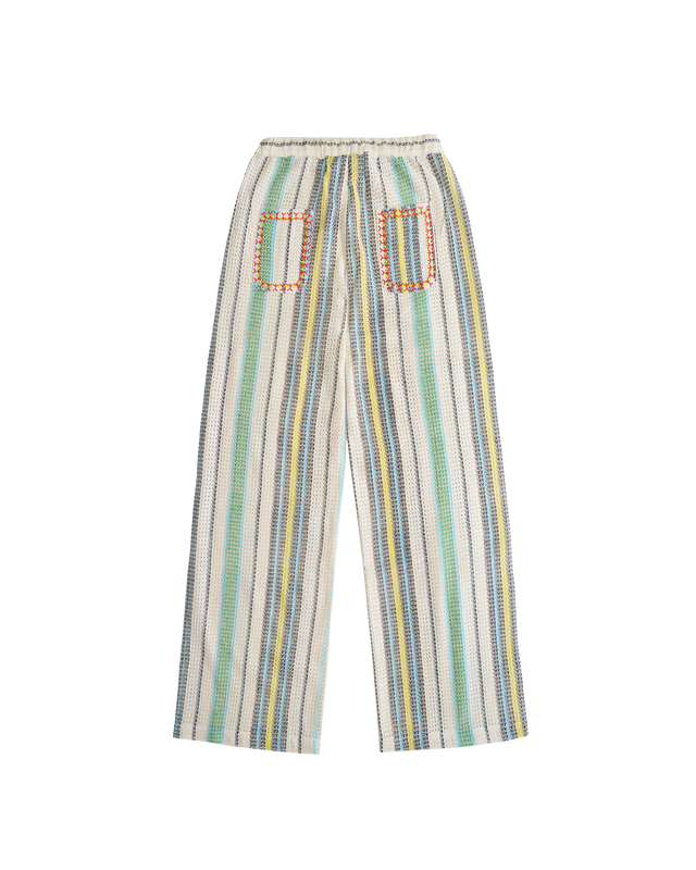 ZUMBA PANTS - ECRU / LIGHT BLUE