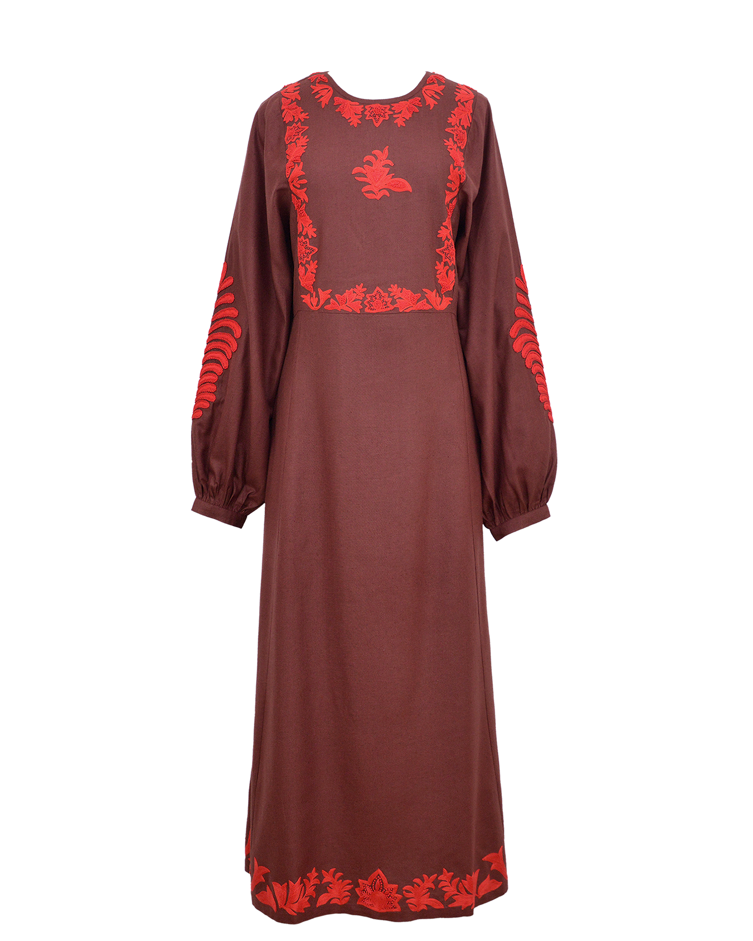 MACHA DRESS - BURGUNDY