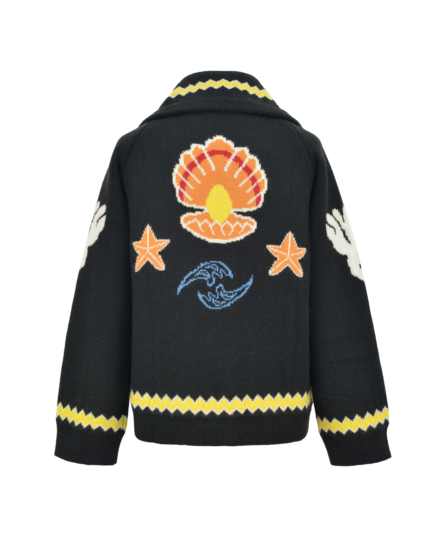 AQUA CARDIGAN - BLACK