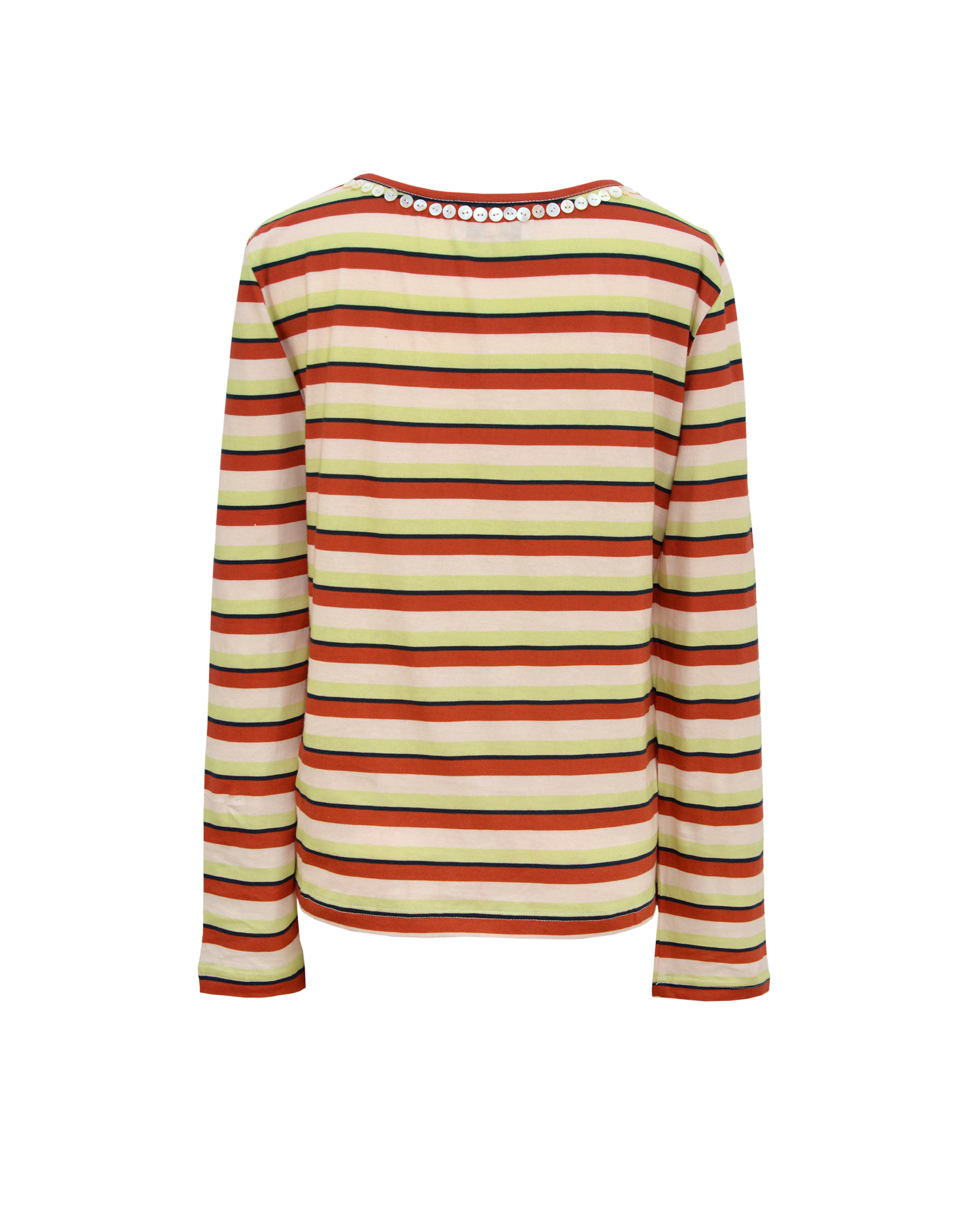 SKIN BUTTONS TEE - GREEN BROWN