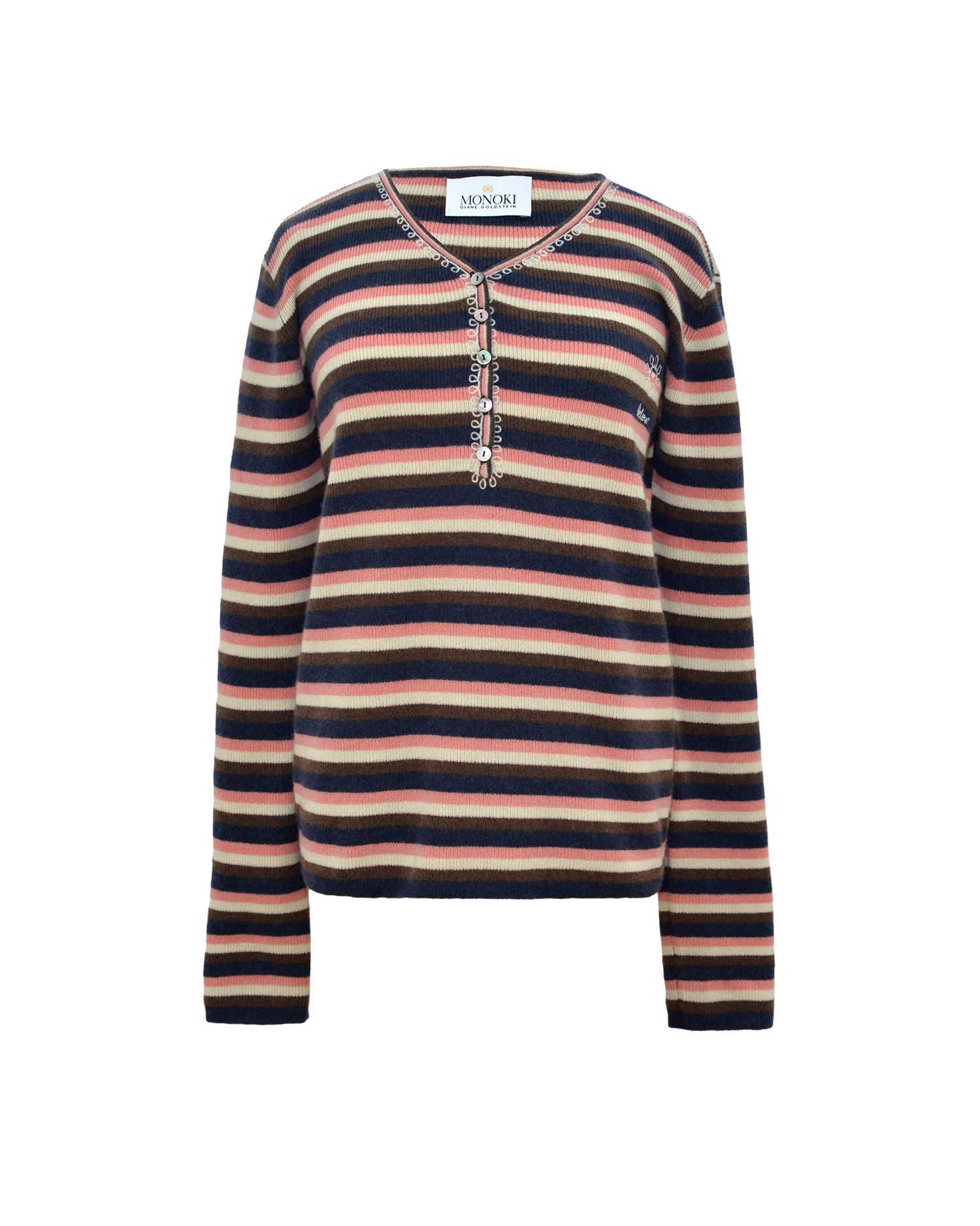 CUTIE SWEATER - CORAL WHITE