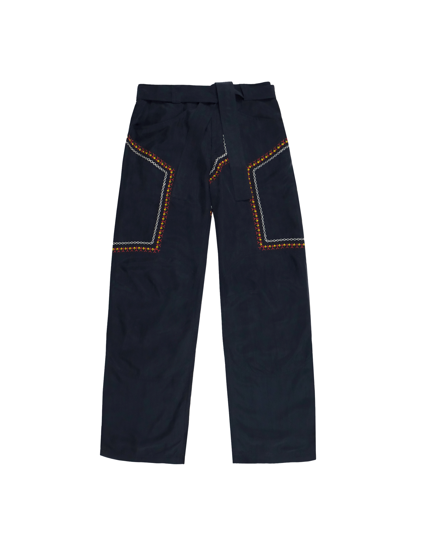 BHUTAN PANTS SILK NAVY