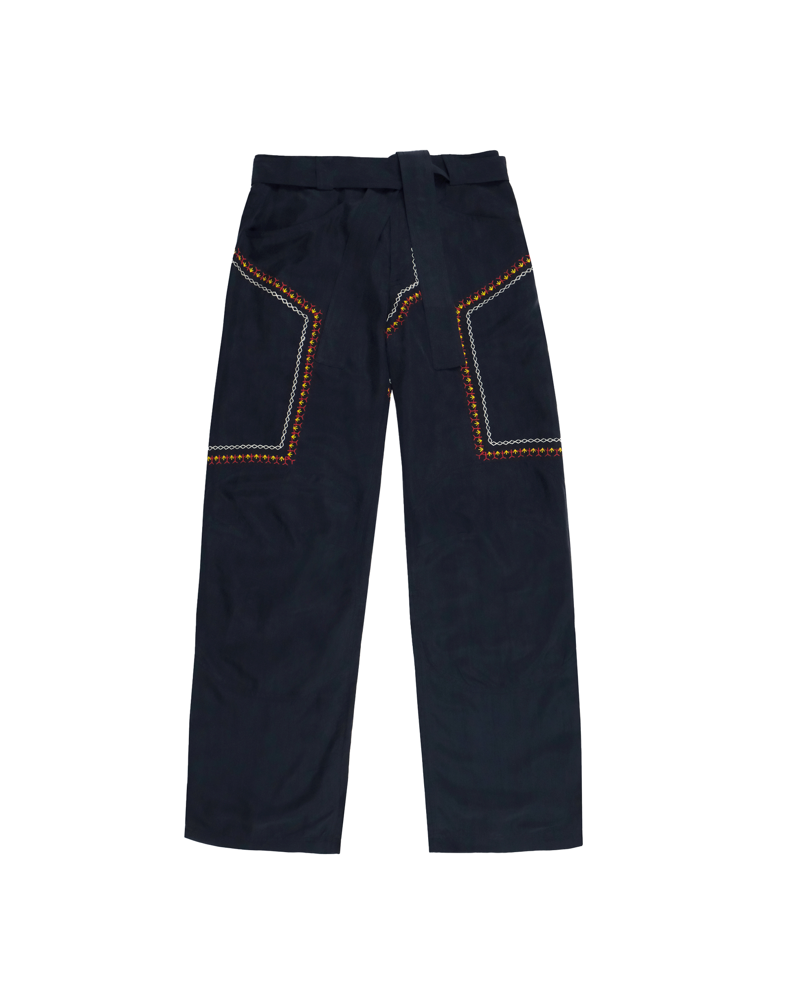 BHUTAN PANTS SILK NAVY