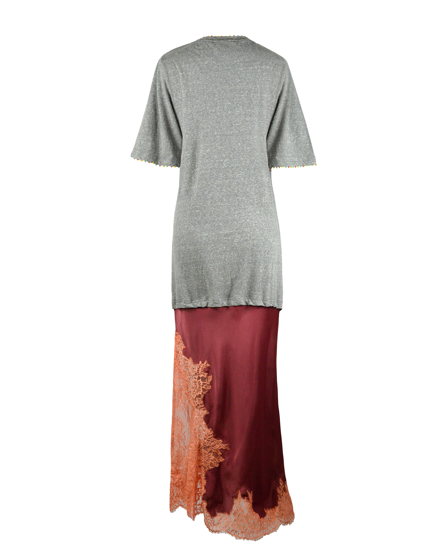 PIZZA DRESS - BURGUNDY