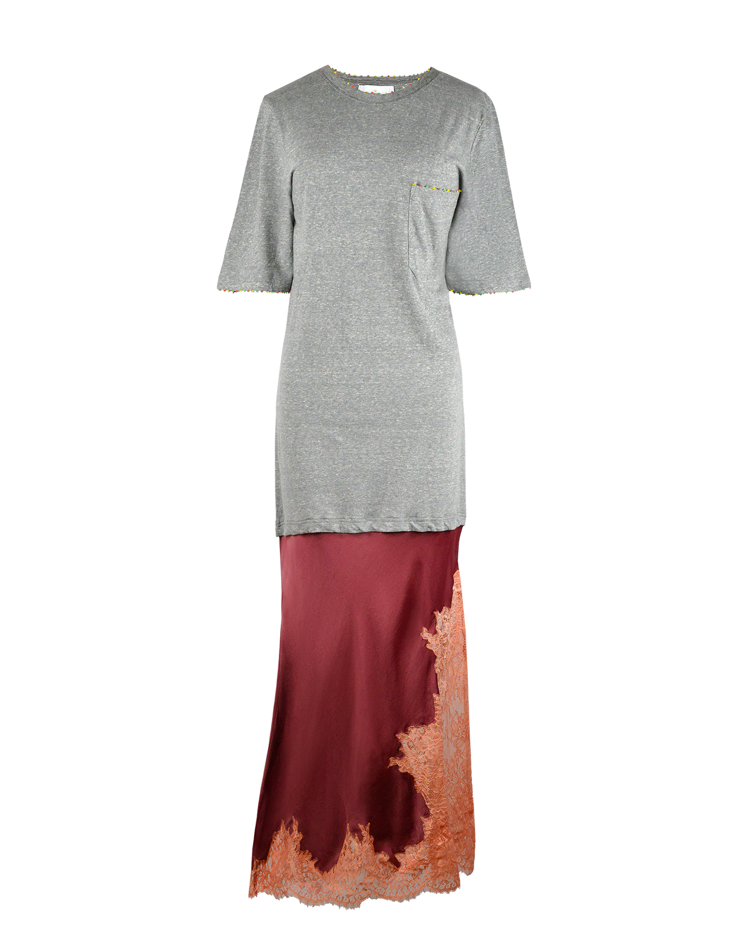 PIZZA DRESS - BURGUNDY