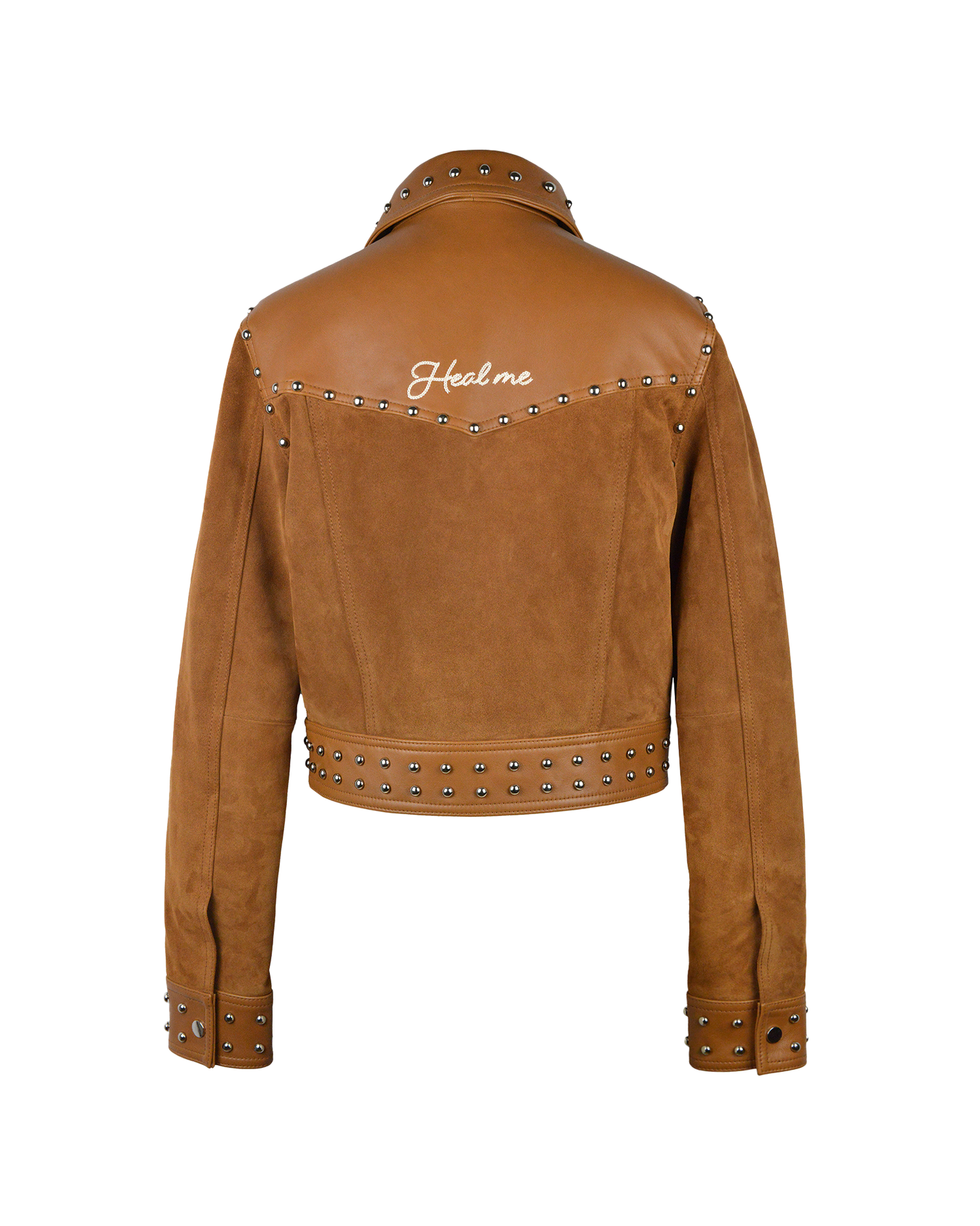 STUDS JACKET - COGNAC