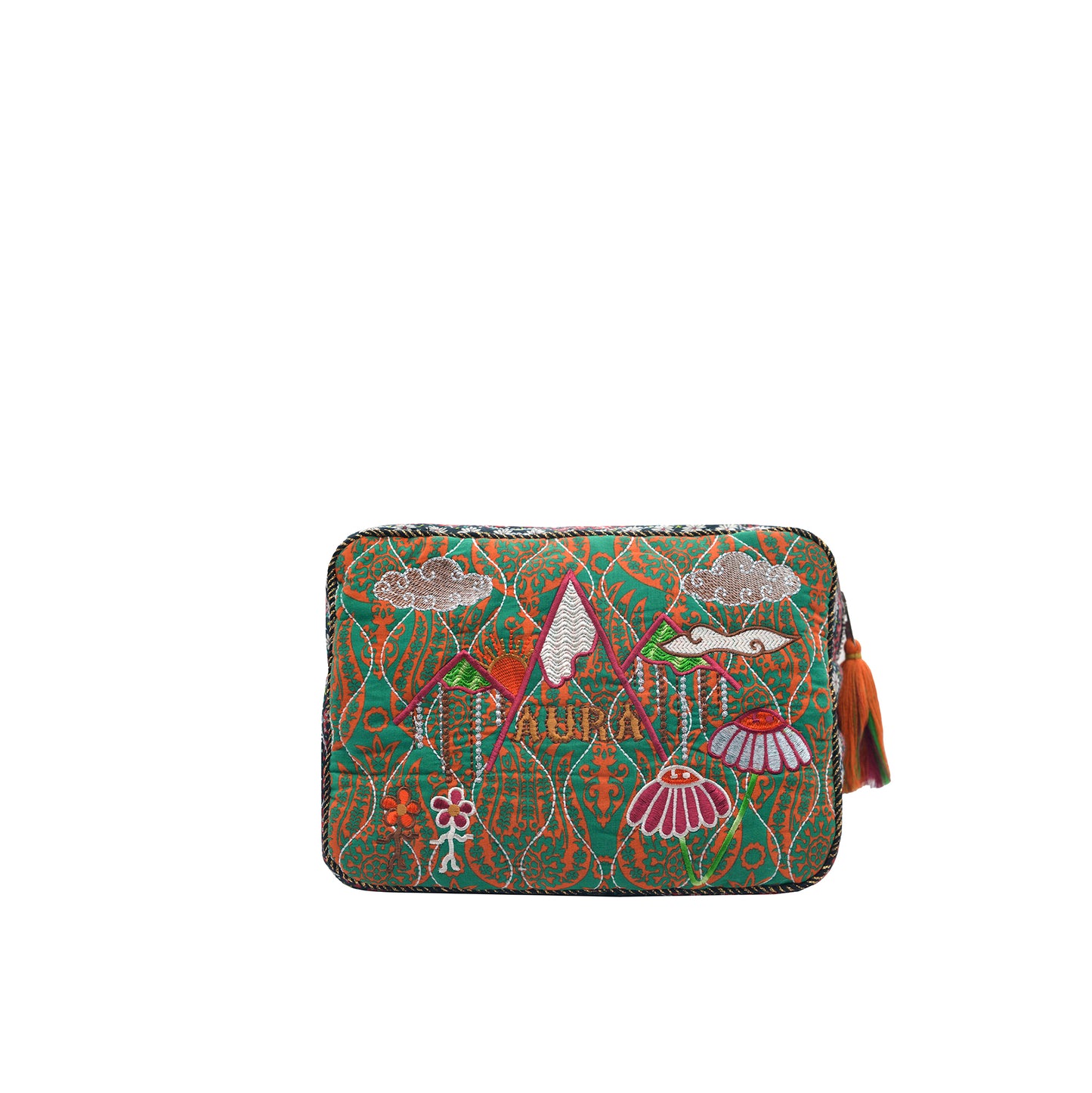 AURA BIG POUCH - PEACH GREEN