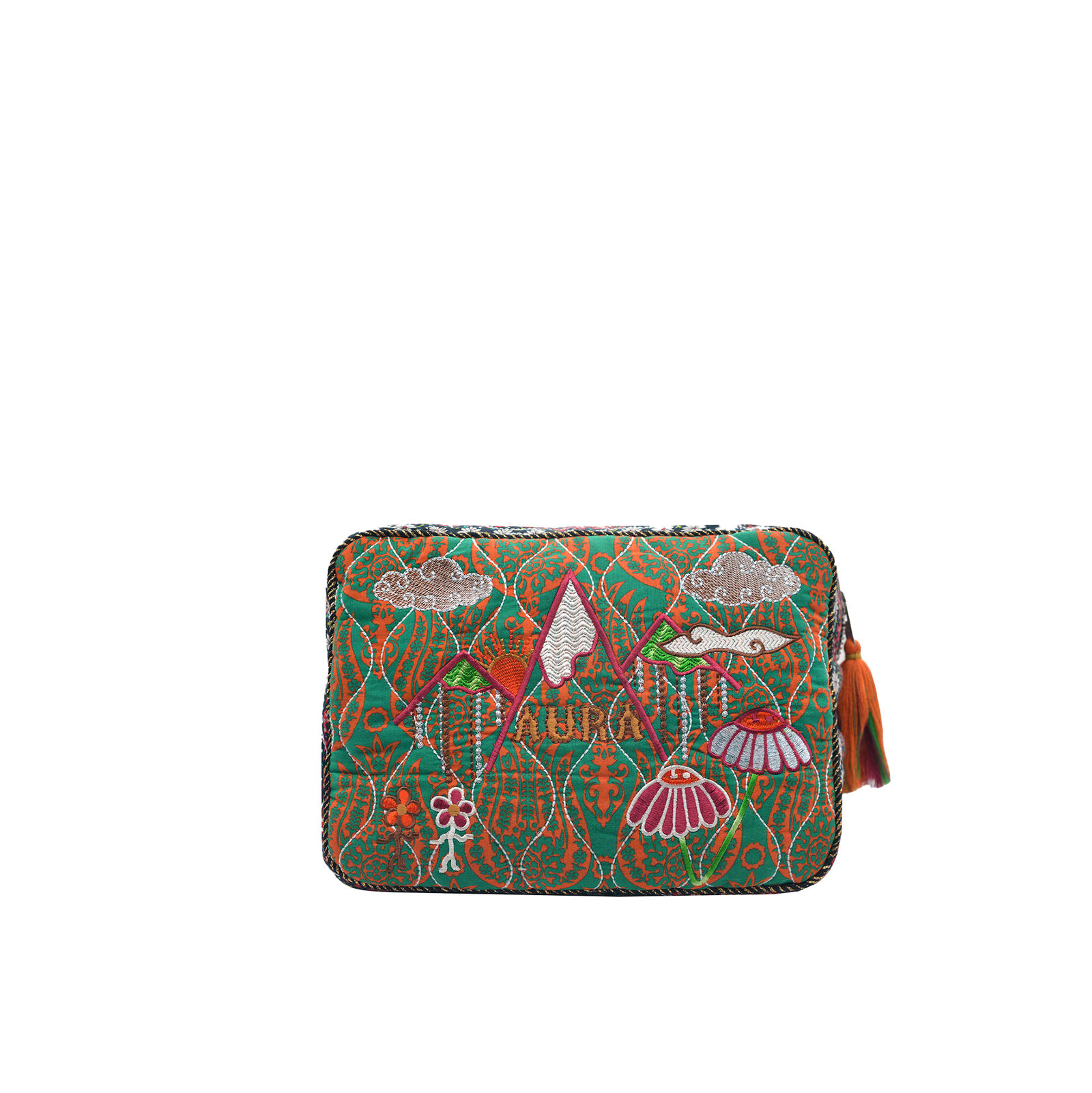 AURA BIG POUCH - PEACH GREEN