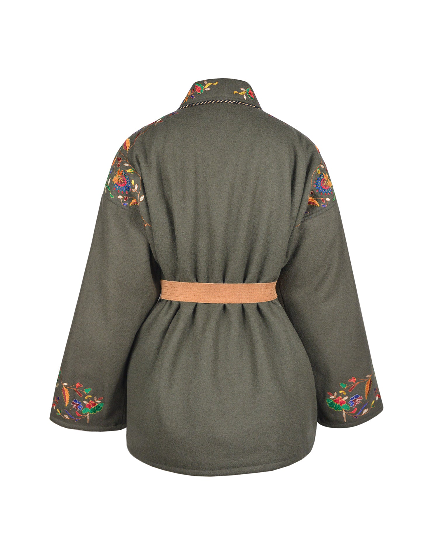 PEACOCK KIMONO - KHAKI