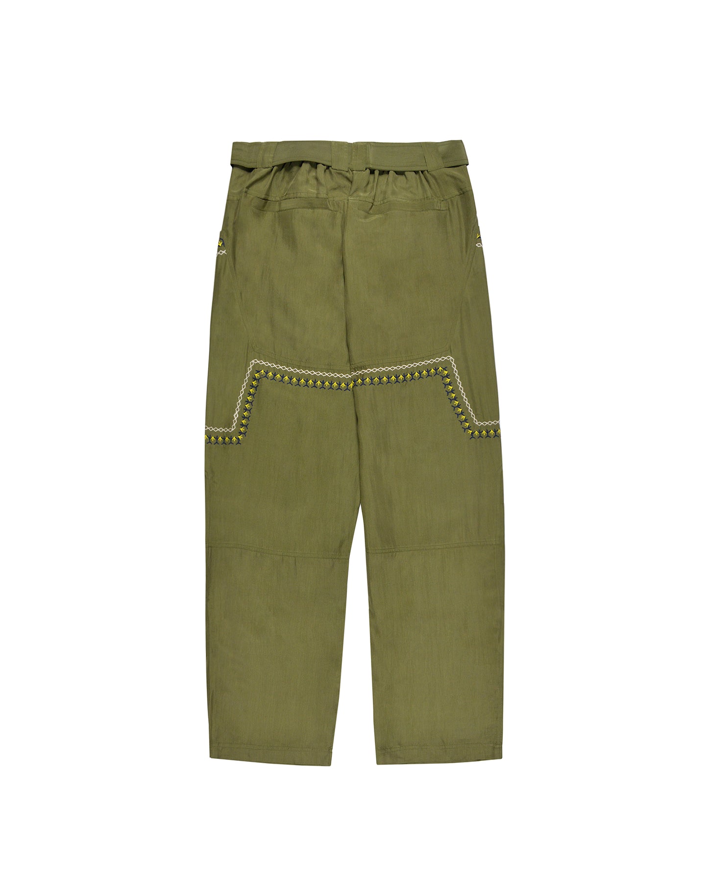 BHUTAN SILK KHAKI PANTS