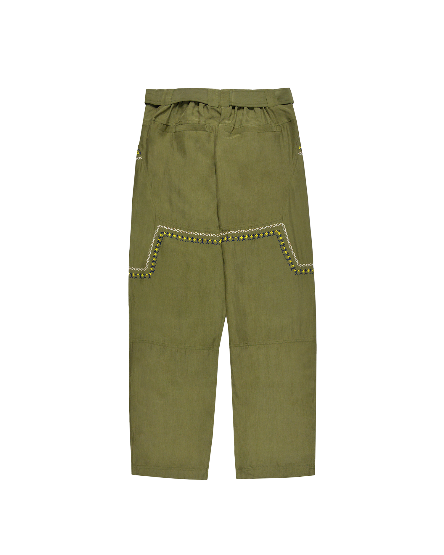 BHUTAN SILK KHAKI PANTS
