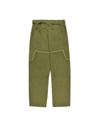BHUTAN SILK KHAKI PANTS