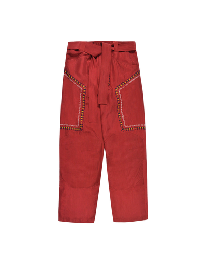 BHUTAN SILK BURGUNDY PANTS