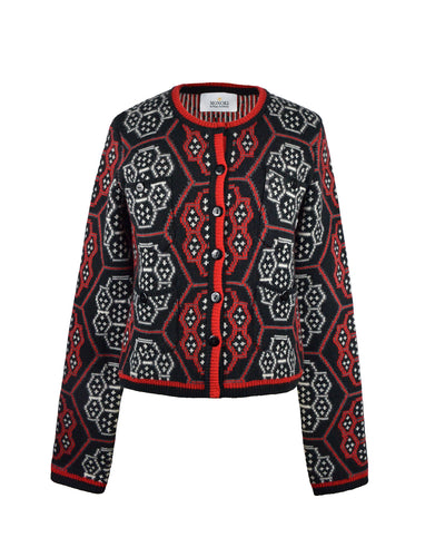 BABY KALE CARDIGAN - RED
