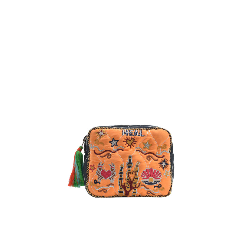HEAL TEEN POUCH - ICE BLUE & ORANGE
