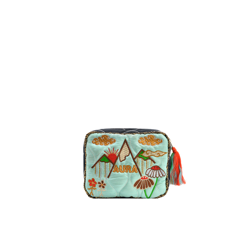 HEAL TEEN POUCH - ICE BLUE & ORANGE