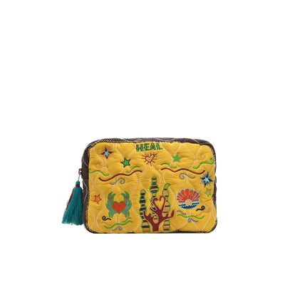 HEAL BIG POUCH - CHOCO & YELLOW