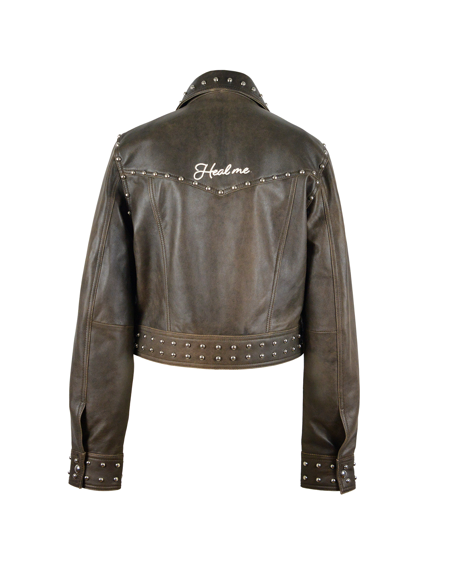 STUDS JACKET - BROWN
