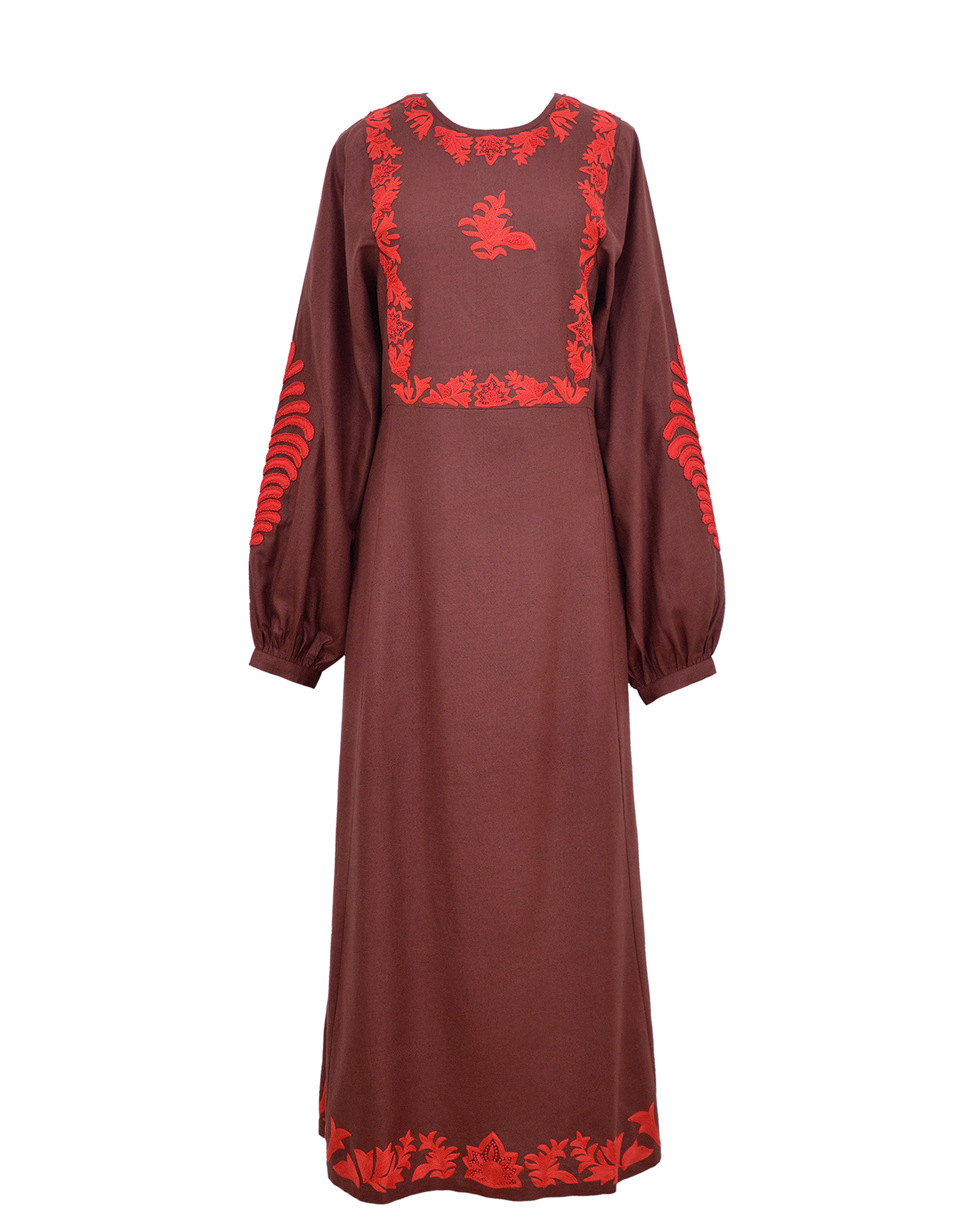 MACHA DRESS - BURGUNDY