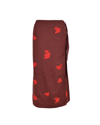 MACHA SKIRT - BURGUNDY