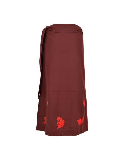 MACHA SKIRT - BURGUNDY