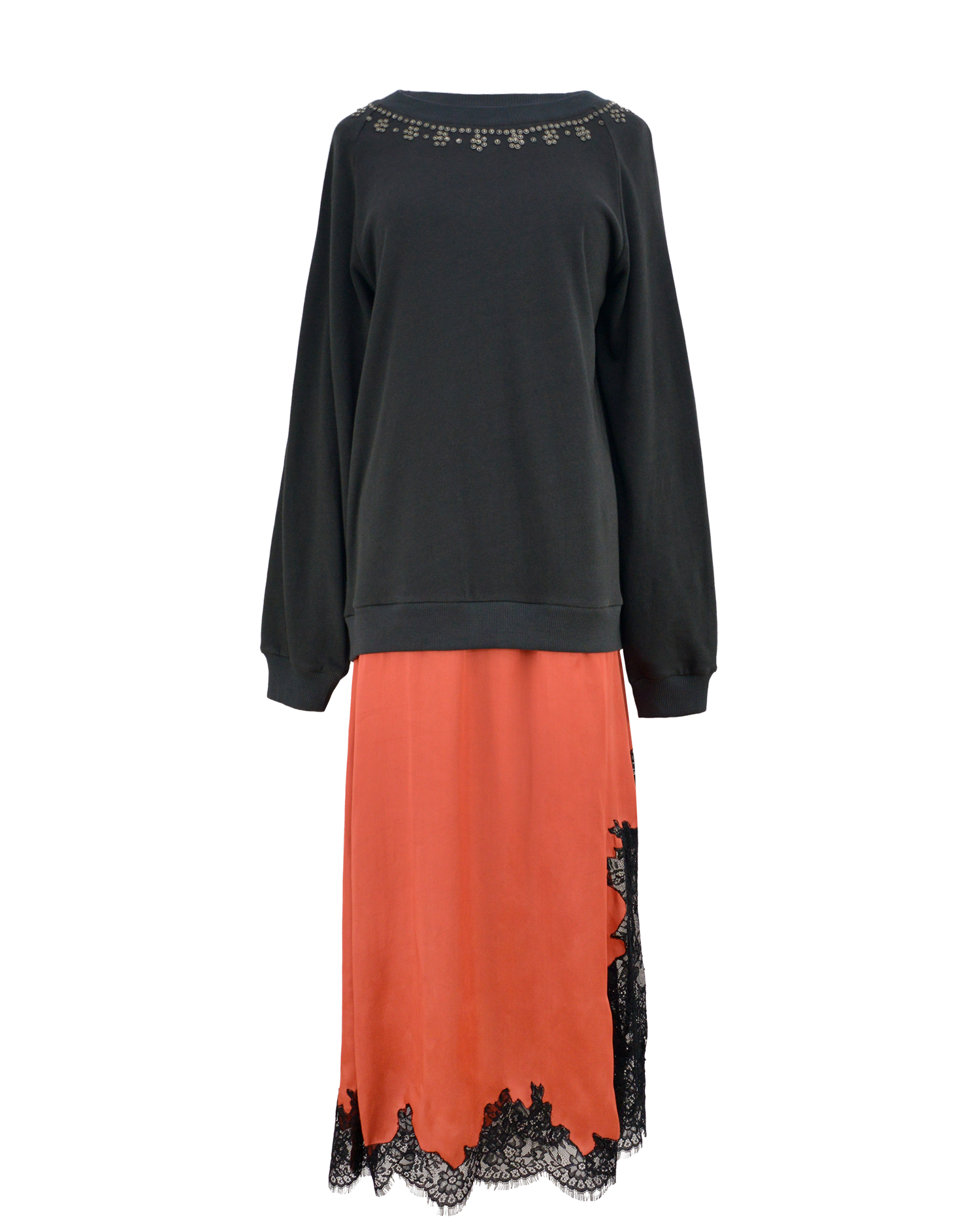 ROBE À PRESSION - ROSE UNI