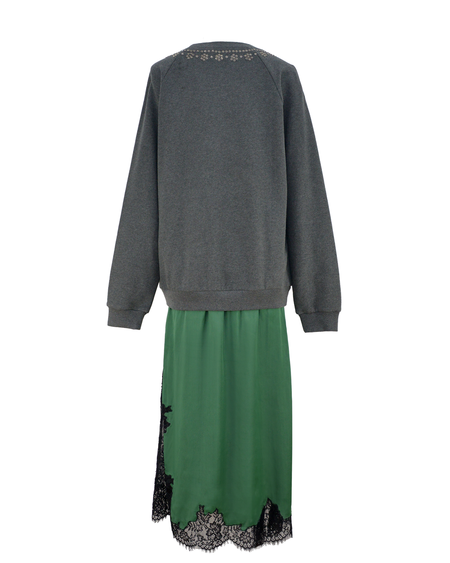 SNAP DRESS - SOLID GREEN