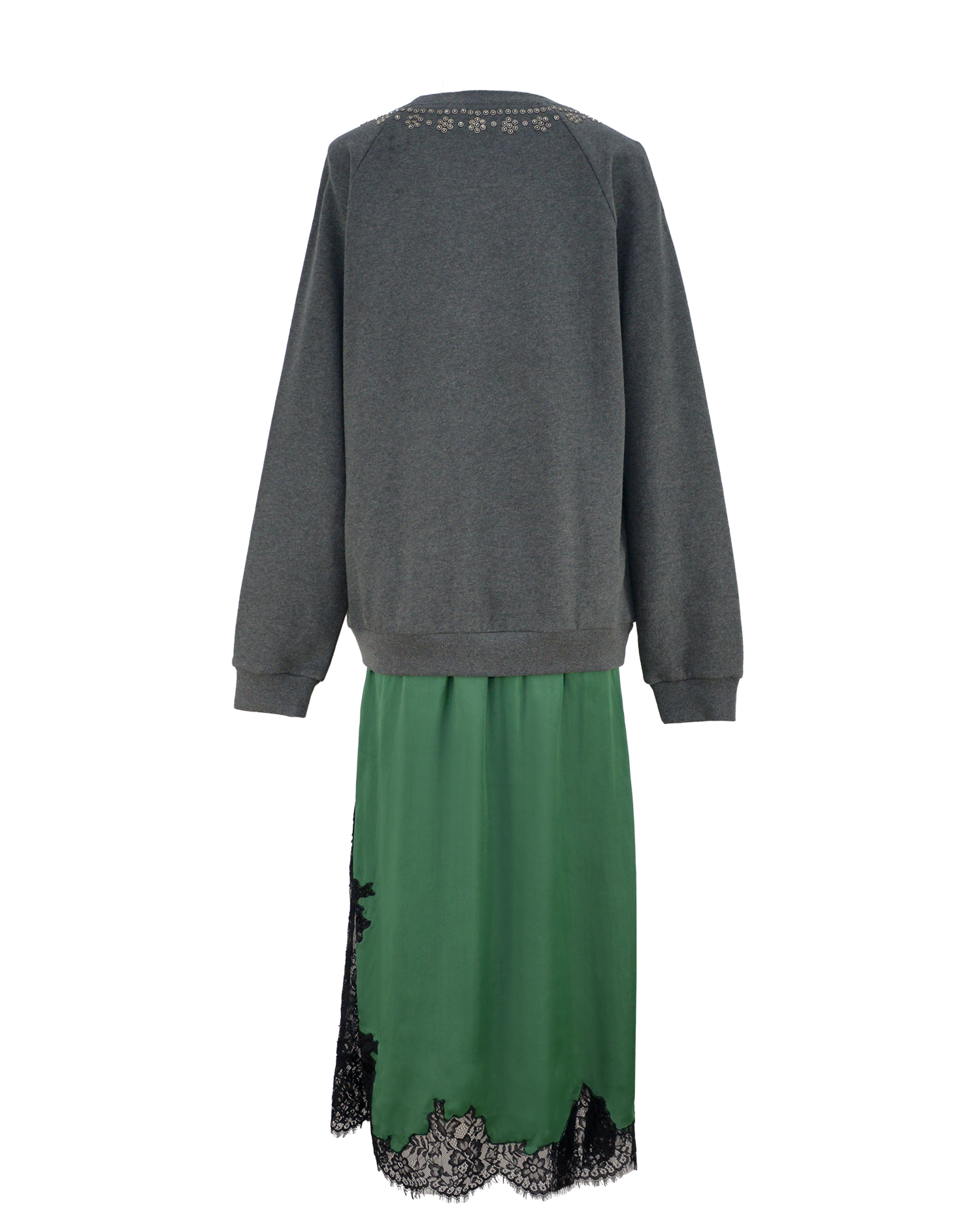 SNAP DRESS - SOLID GREEN