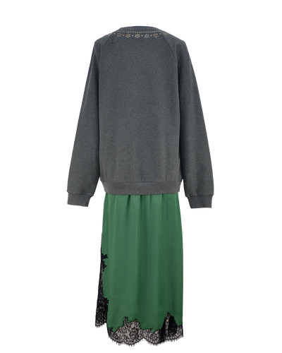 SNAP DRESS - SOLID GREEN