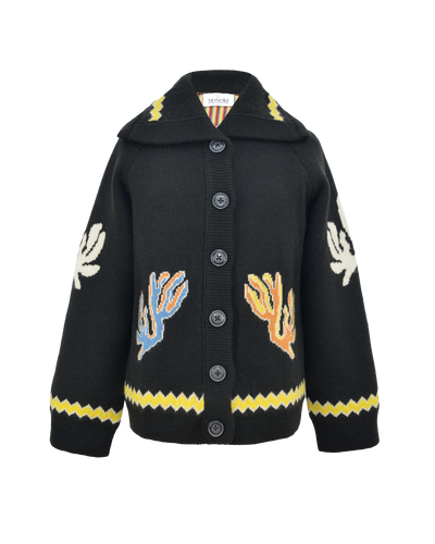 AQUA CARDIGAN - BLACK