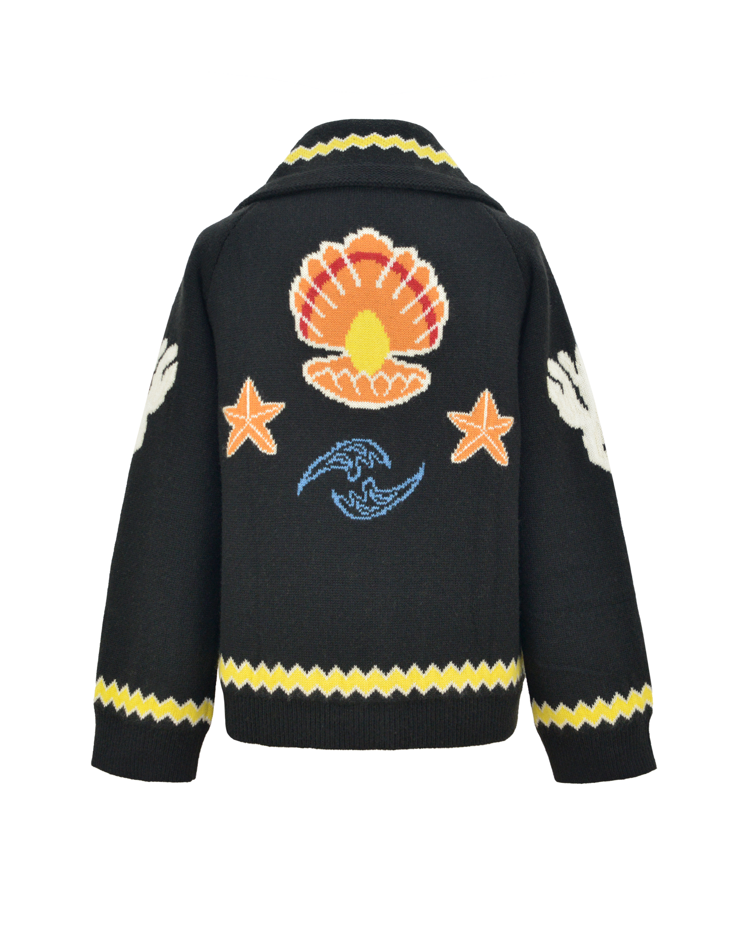 AQUA CARDIGAN - BLACK