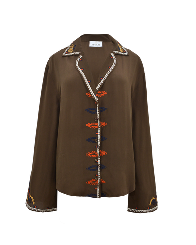 SUZANNE SHIRT - BROWN