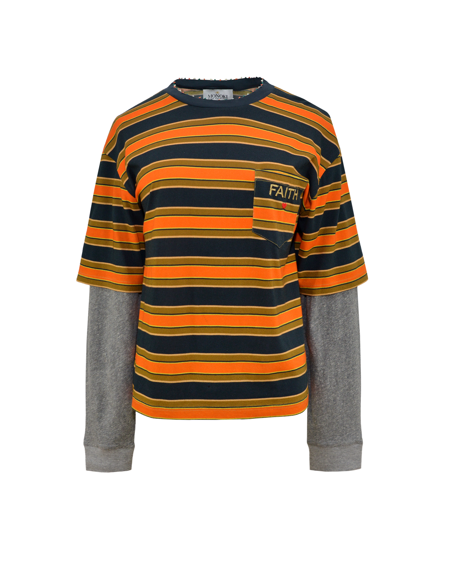 SKATER TEE - ORANGE STRIPES