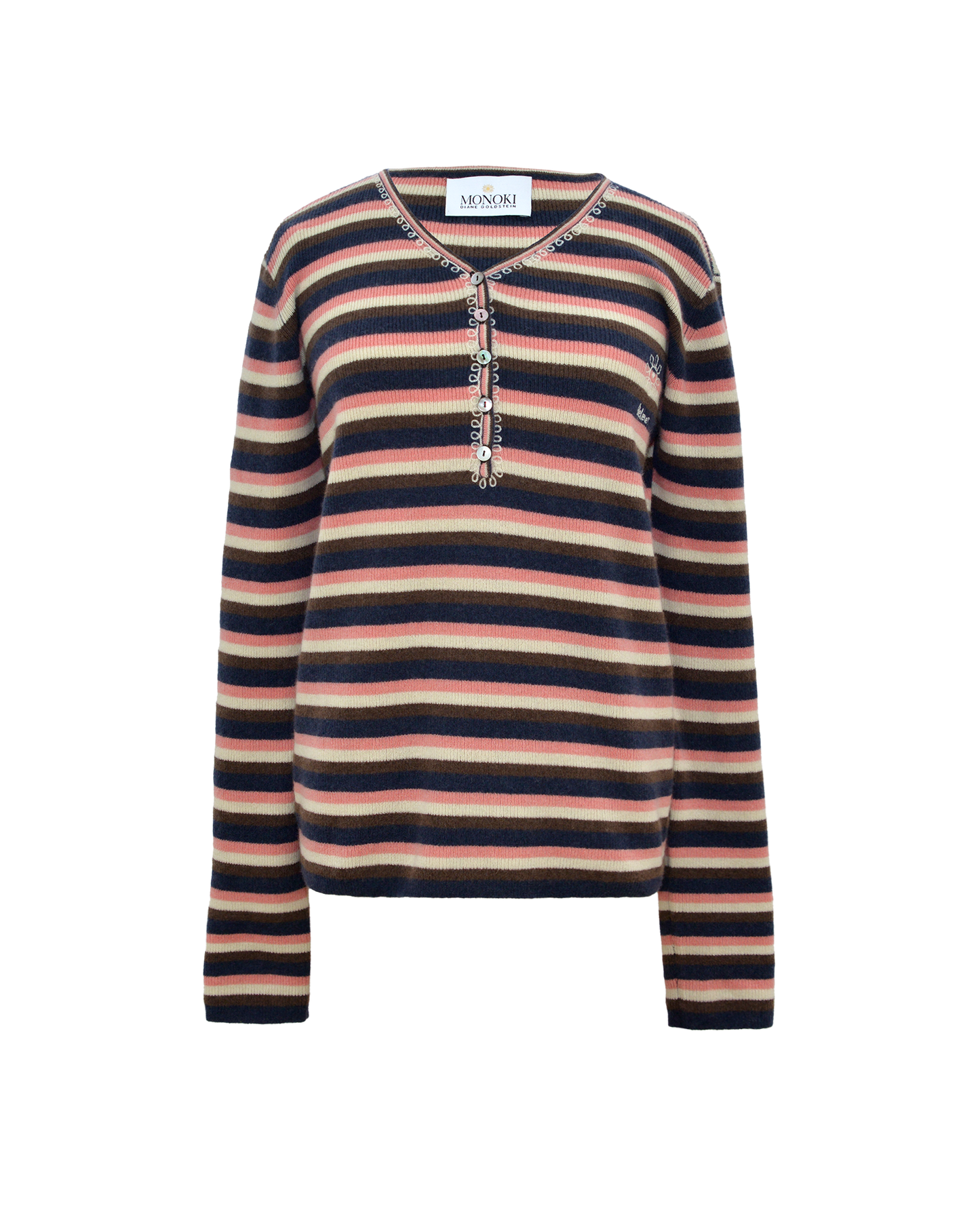 CUTIE SWEATER - CORAL WHITE