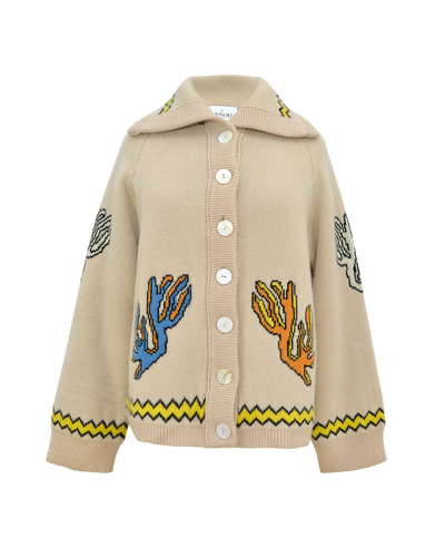 AQUA CARDIGAN -BEIGE