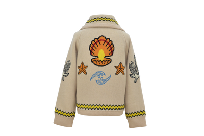 AQUA CARDIGAN -BEIGE