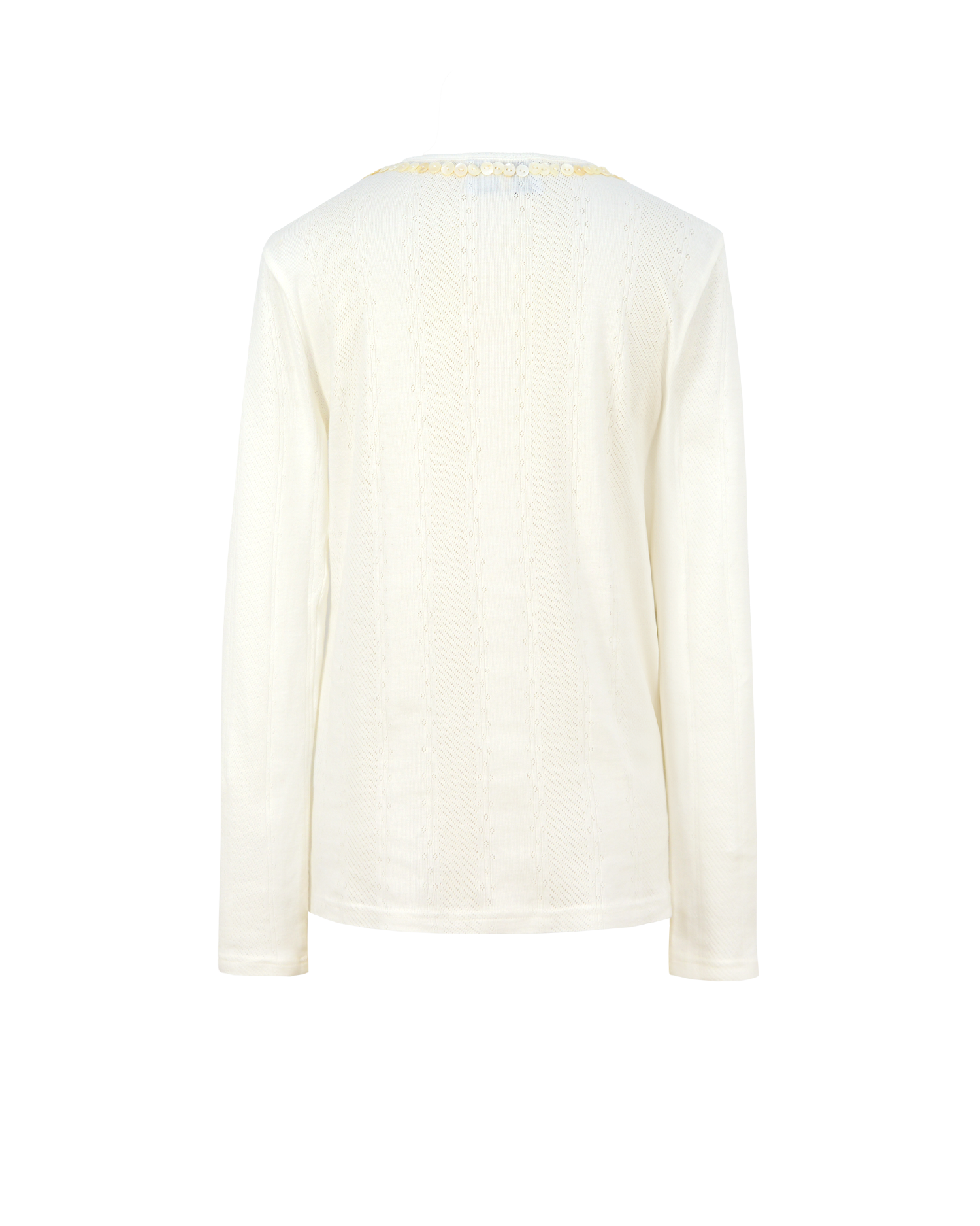 POINTELLE SKIN TEE - WHITE