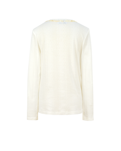 POINTELLE SKIN TEE - WHITE