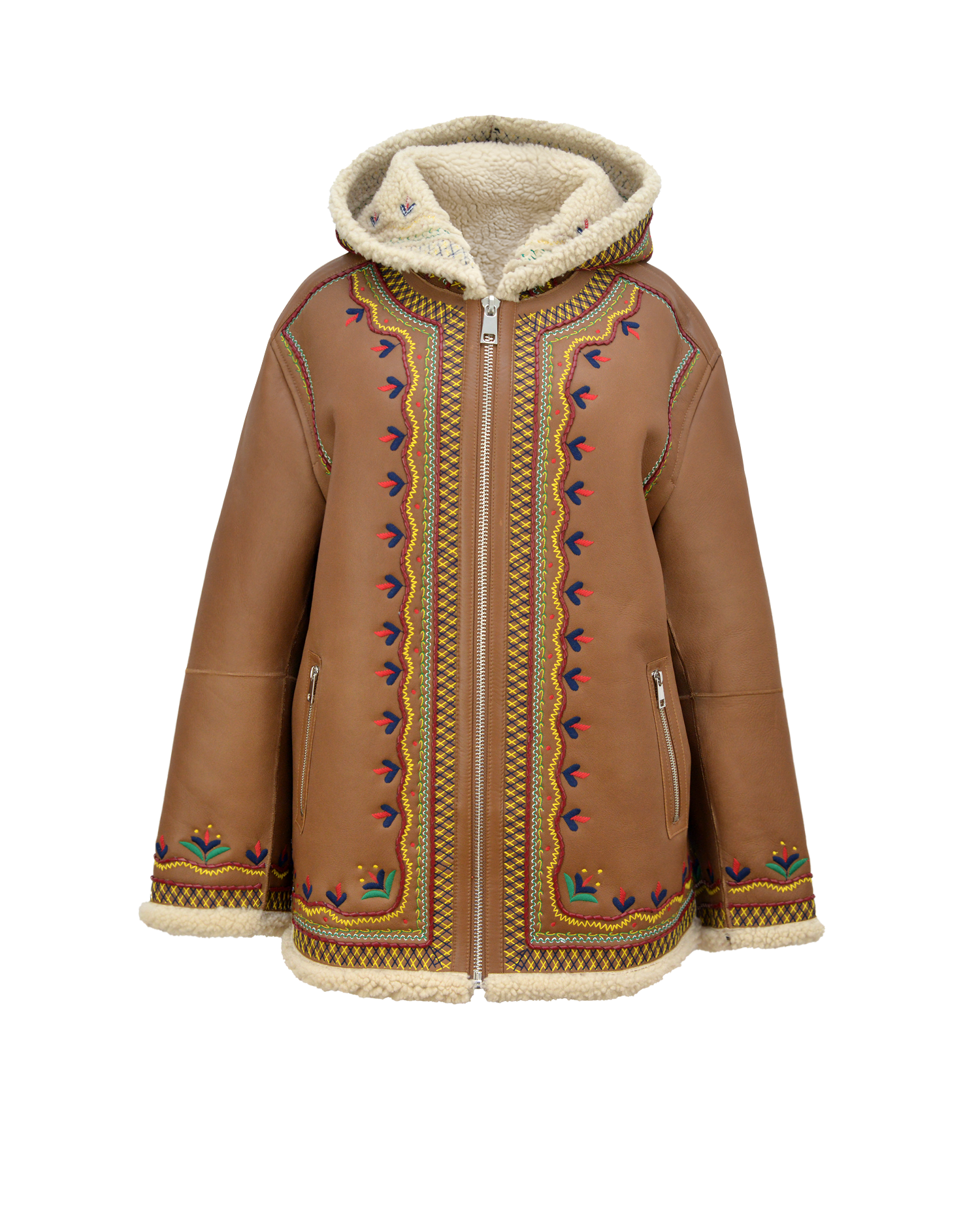 MAVERICK JACKET LONG - CAMEL