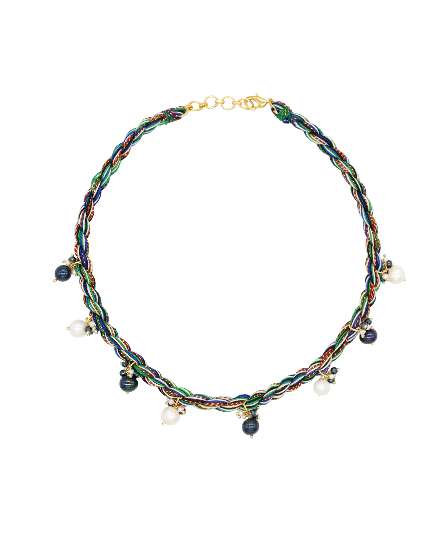 PEARL JAM NECKLACE - BLACK AND WHITE