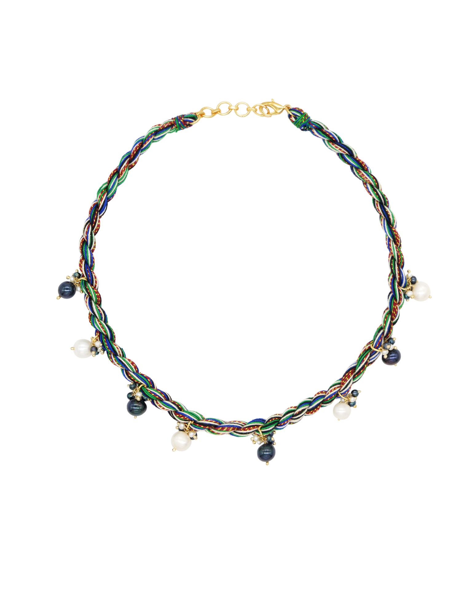 PEARL JAM NECKLACE - BLACK AND WHITE